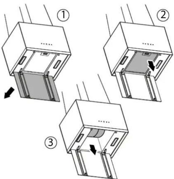 Linarie Caledonia RAHID50BG - Removing the aluminum grease filter - 1