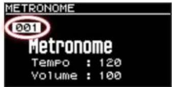METRONOME 001 Metronome Tempo : 120 Volume : 100