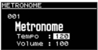METRONOME 001 Metronome Tempo : 120 Volume : 100