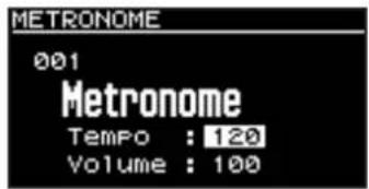 METRONOME 001 Metronome Tempo : 120 Volume : 100