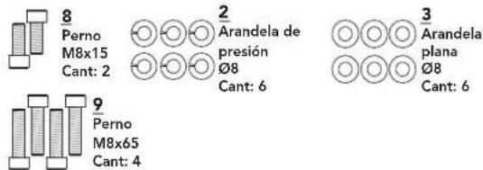 Horizon Fitness 5.0R - PASO 6. TORNILLERÍA: - 1