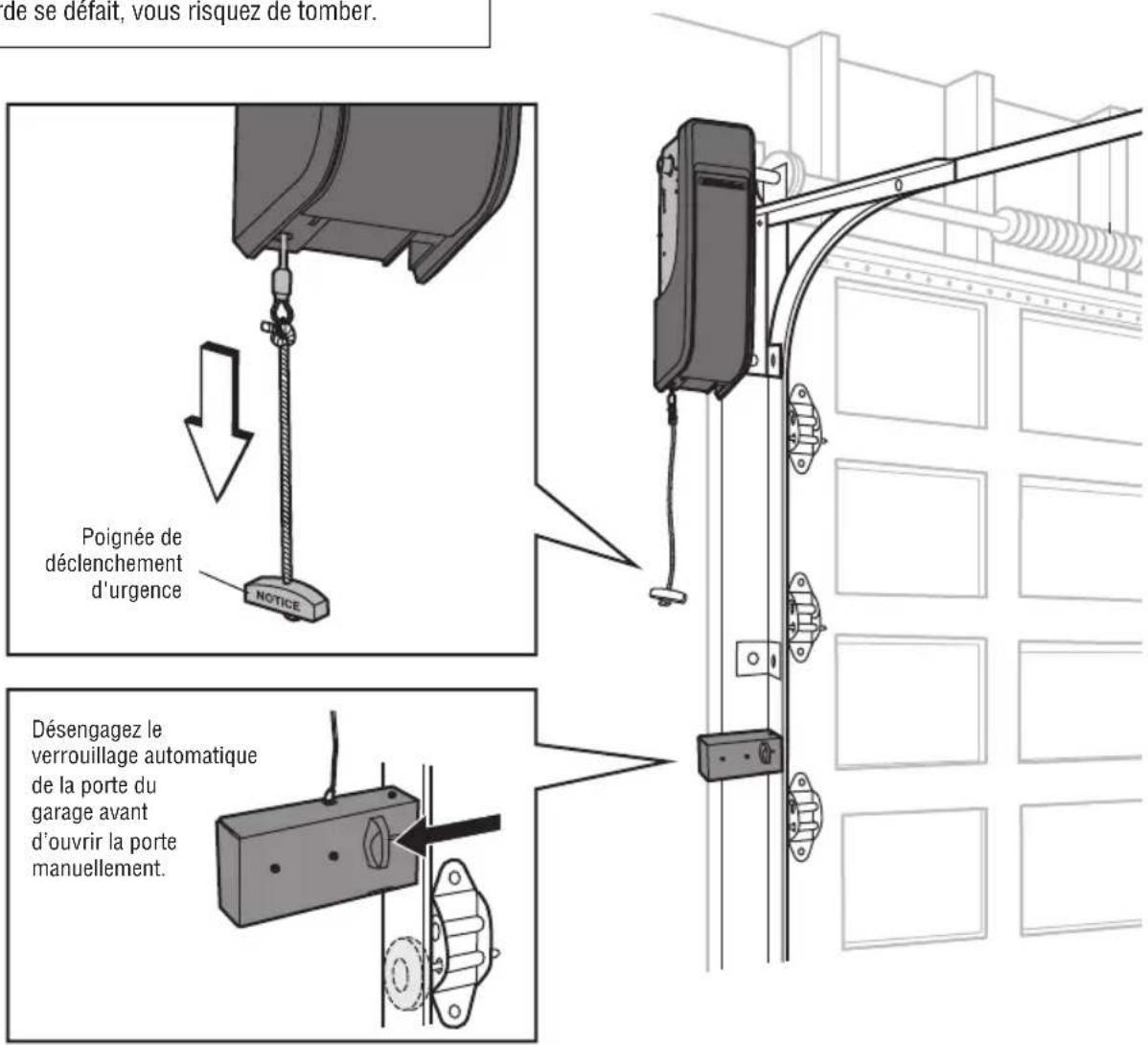 LiftMaster 8500W - Ouvrir la porte manuellement - 1