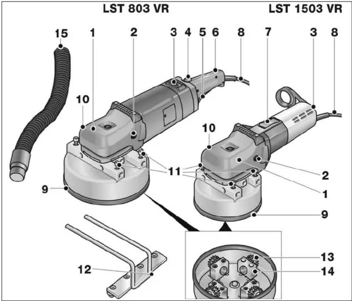 LST 803 VR LST 1503 VR 15 1 2 3 4 5 6 8 7 3 8 10 10 9 11 2 1 9 12 13 14