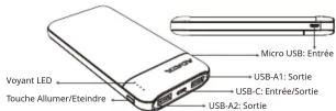 ADATA C100 - Manuel d'utilisation de la batterie externe C100 - 1