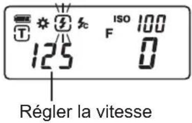 T 125 ISO 100 F 0 Régler la vitesse