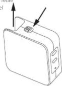 V7 ACUSBC65WGAN - To remove plug - slide top lever forward and remove - 1