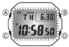 CASIO G-Shock MRG-B5000 - - Éclairage manuel de l'écran - 1