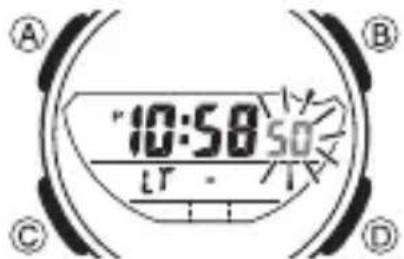 CASIO AE-1200 - Pour spécifier la durée d'éclairage - 1