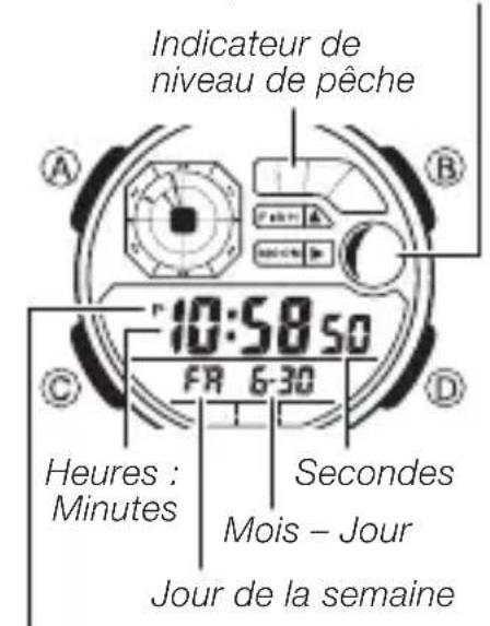 CASIO AE-1200 - Indication de l'heure - 1