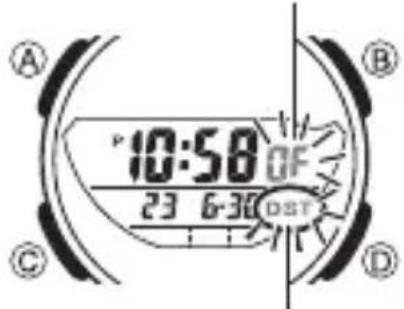 CASIO AE-1200 - Pour sélectionner l'heure d'été ou l'heure d'hiver en mode Indication de l'heure - 1