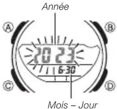 CASIO AE-1200 - Pour spécifier une date - 1