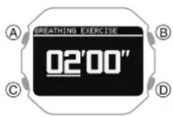 CASIO G-Shock DW-H5600 - Définition de la durée d'un exercice de respiration - 3