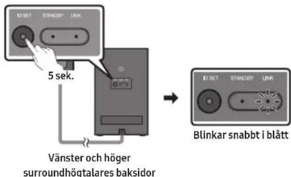 SAMSUNG HW-Q995D - När subwoofern eller surroundhögtalarna inte ansluts automatiskt - 2