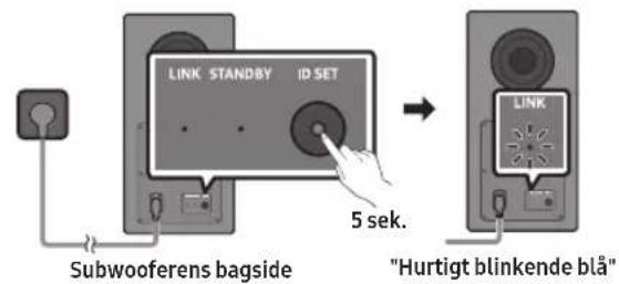 SAMSUNG HW-Q995D - Når der ikke automatisk oprettes forbindelse til subwooferen eller surroundsound-højttalerne - 1