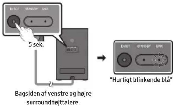 SAMSUNG HW-Q995D - Når der ikke automatisk oprettes forbindelse til subwooferen eller surroundsound-højttalerne - 2