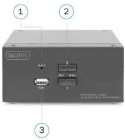 Digitus DS-12860 - Vue de face Vue arrière - 1