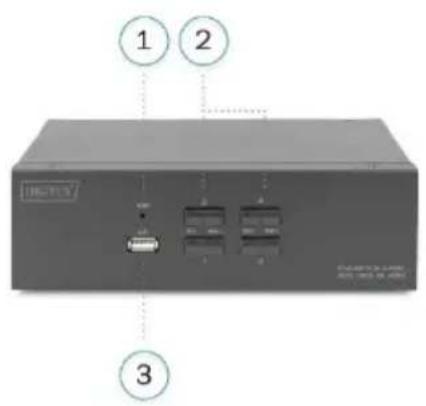 Digitus DS-12860 - Vue de face Vue arrière - 1