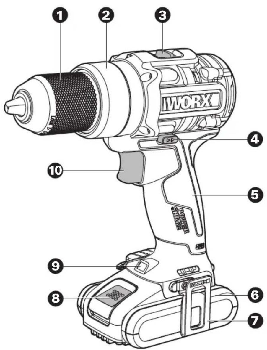 WORX WX352.9 - BRUSHLESS MOTOR - 1