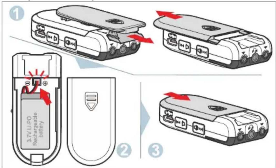 GEEMARC iBT10 - Colocación de la batería - 1