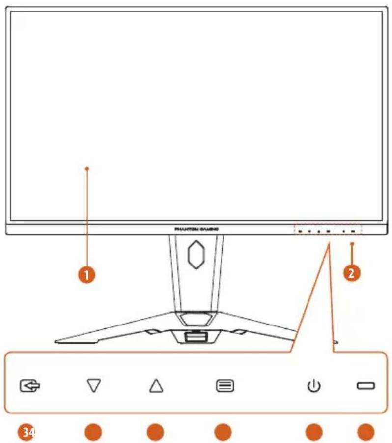 ASROCK PG27QFT2A - Vue avant - 1