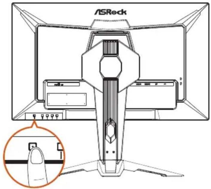 ASROCK PG27QFT2A - Mise sous tension/hors tension du moniteur - 1