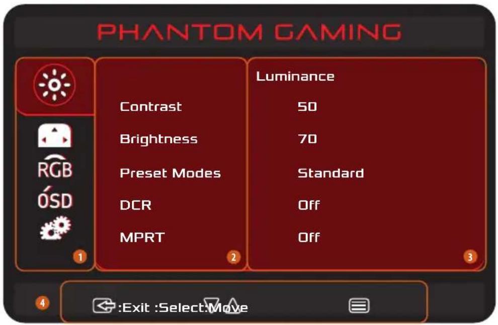 ASROCK PG27QFT2A - Accéder au menu OSD - 1