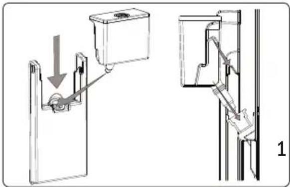 CANDY CCE4T618EWX - Der Wasserspender Einbau des Wassertanks - 1