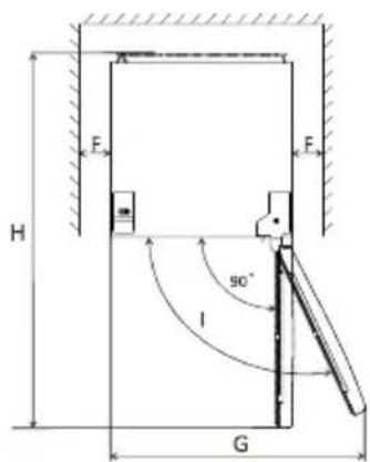 CANDY COHS 45DW - Space Requirement - 2
