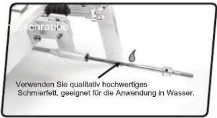 Jsschraube Verwenden Sie qualitativ hochwertiges Schmierfett, geeignet für die Anwendung in Wasser,