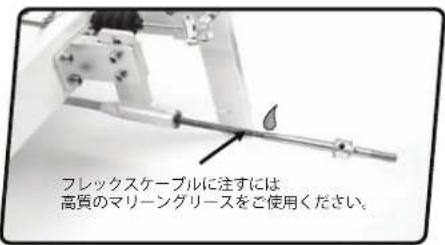 フレックスケーブルに注すには 高質のマリーアングリースをご使用ください。
