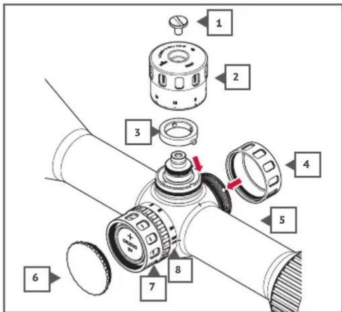 MINOX RS-4 - BDC adjustment turret (MODEL 3-12X56 BDC) - 1