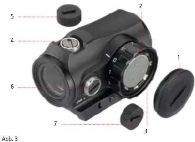 MINOX RV 1 - Einstellung des Leuchtpunktes - 1