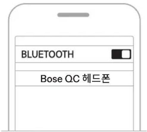 BOSE QuietComfort SC Headphones - 모바일 장치의 BLUETOOTH메뉴를 사용한 연결 - 2
