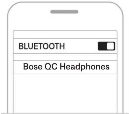 BOSE QuietComfort SC Headphones - モバイル機器の BLUETOOTH メニューを使用して接続する - 2