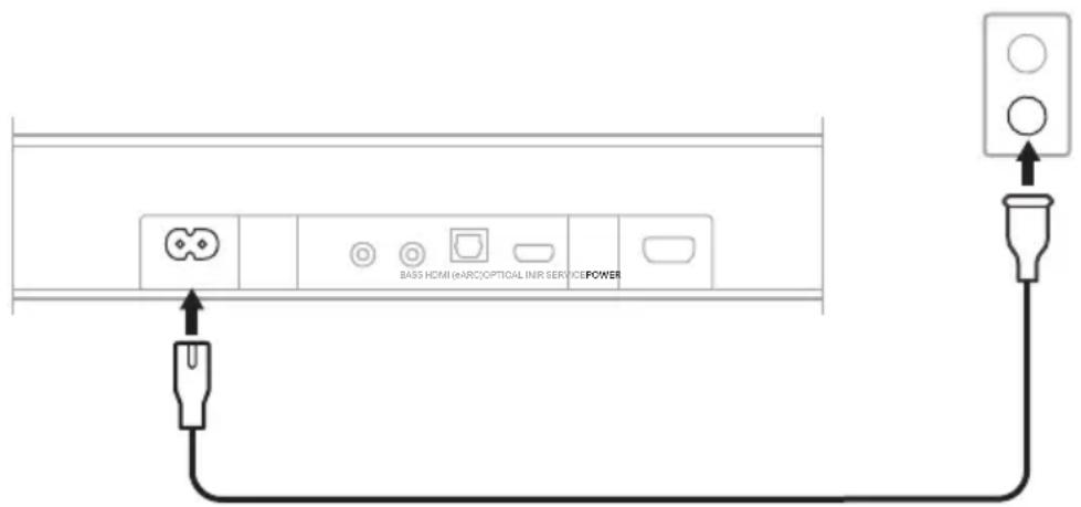 BOSE Soundbar 550 - CONEXÃO DA BARRA DE SOM À ALIMENTAÇÃO - 1