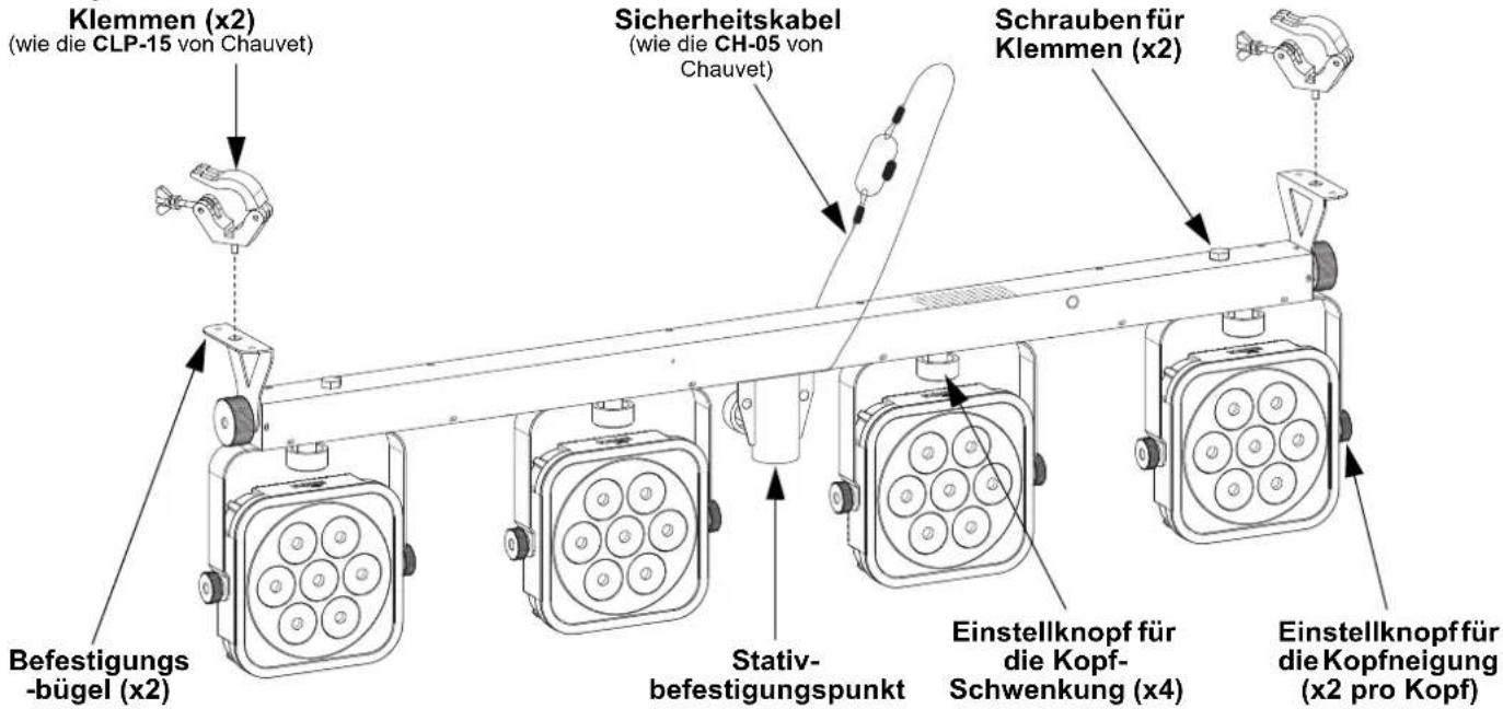 Chauvet 4Bar Quad ILS - Montageansicht - 1