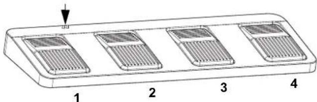 Chauvet 4Bar Quad ILS - Bediening van draadloze voetschakelaar - 1