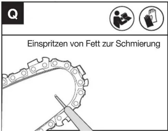 KRESS KC300.9 - SCHMIEREN DES KETTENRADES - 2
