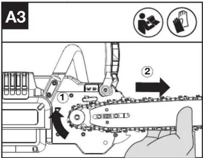 KRESS KC300.9 - MONTAŽA LETVE IN VERIGE ŽAGE - 3