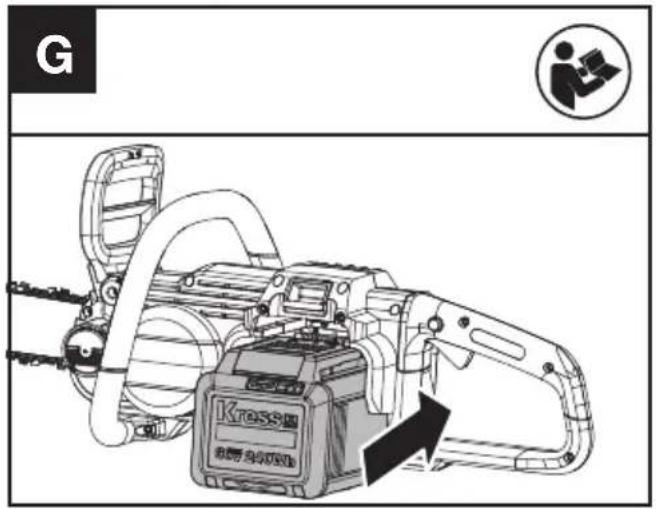 KRESS KC300.9 - RIMOZIONE E INSTALLAZIONE DELL'UNITÁ BATTERIA (VEDI FIG. F, G) - 2