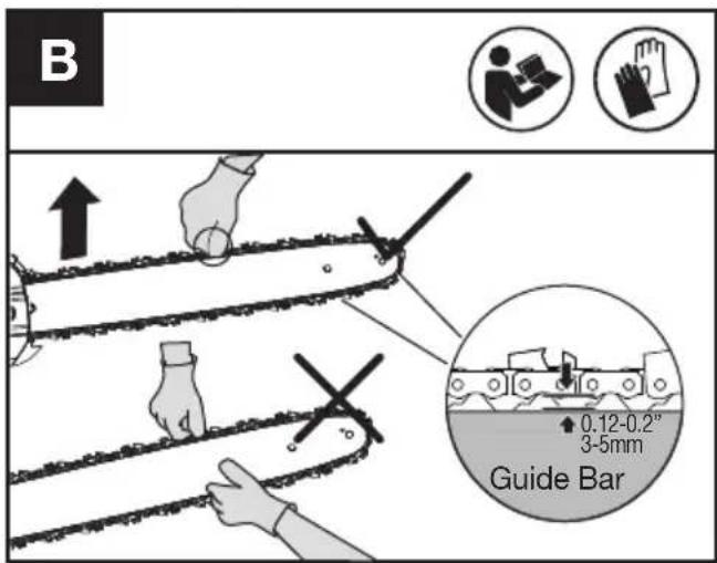 KRESS KC300.9 - TENSIONING CHAIN (See Fig. B, C) - 1