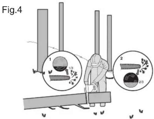 KRESS KC300.9 - Bucking a log - 2
