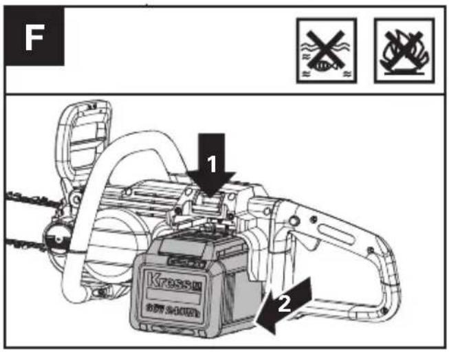 KRESS KC300.9 - TA BORT ELLER SÄTTA I BATTERIPAKETET (SE FIGUR F.G) - 1