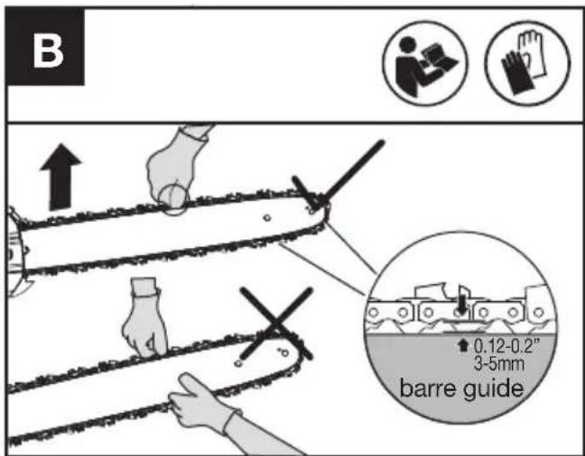 KRESS KC300.9 - TENSION DE LA CHAÎNE (Voir Fig. B, C) - 1