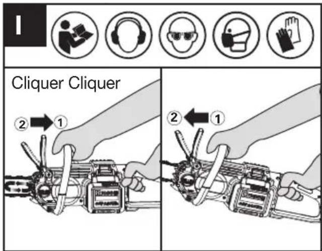 KRESS KC300.9 - LEVIER DU FREIN DE CHAINE (VOIR FIG. I) - 1