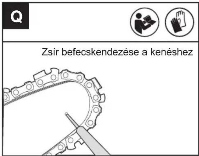 KRESS KC300.9 - MEGJEGYZÉS: Nem szükséges eltávolítani a láncot vagy a sínt a lánckerék kenéséhez. - 1