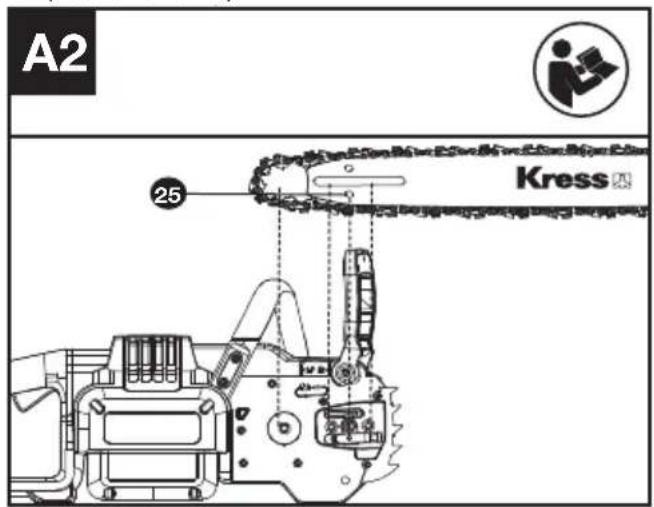 KRESS KC300.9 - KETJUN JA OHJAUSTANGON KOKOAMINEN - 2