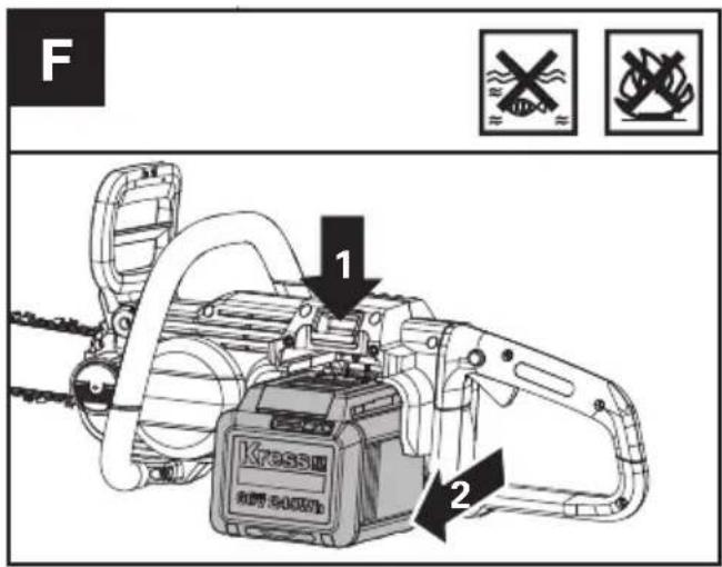 KRESS KC300.9 - COMO RETIRAR OU INSTALAR O CONJUNTO DE BATERIAS (VEJA FIGURA F. G) - 1