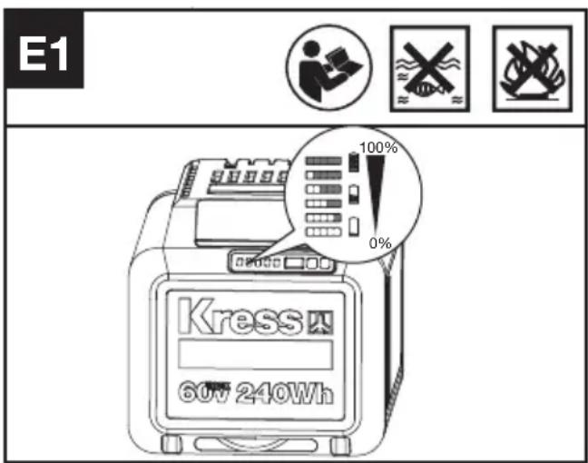 KRESS KC300.9 - VERIFICAR O ESTADO DE CARGA DA BATERIA (VEJA FIGURA E1) - 1