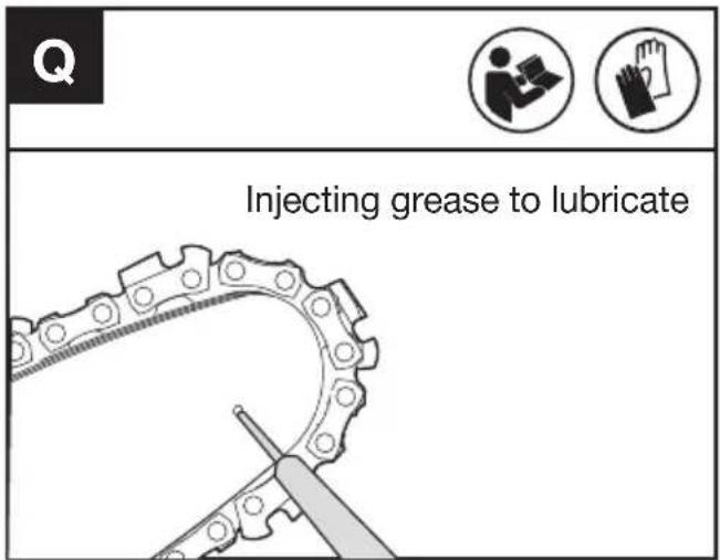 KRESS KC300.9 - LUBRICATE SPROCKET - 2